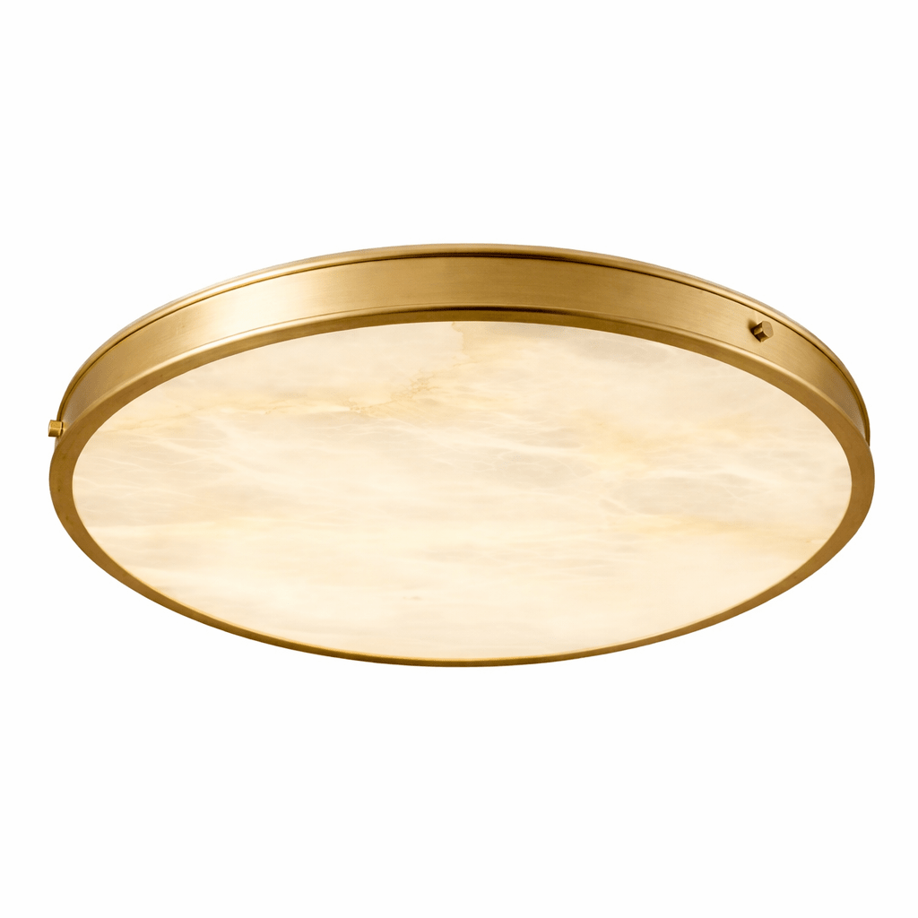 Aureon Alabaster Round Flush Mount