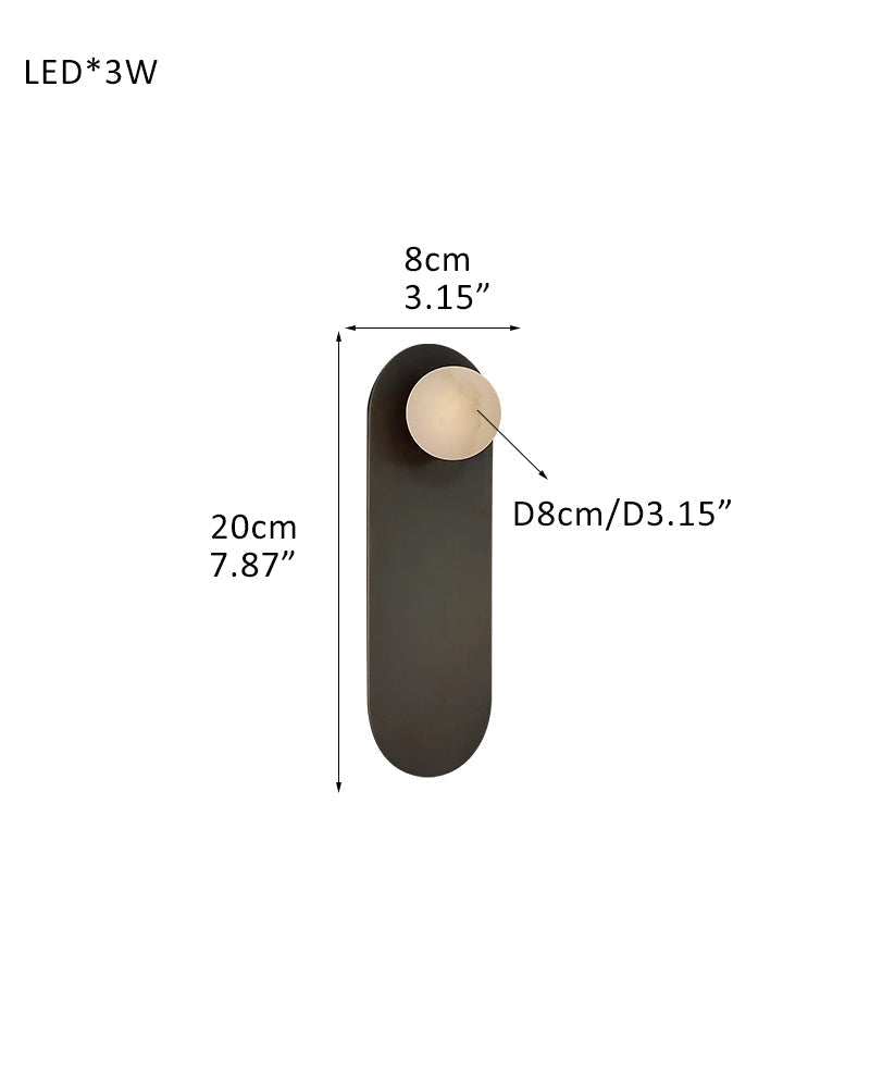 Alabaster Globes LED Disc Pendant Light in Lacquered Brass/Black Stainless Frame