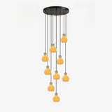 Bell Jar Alabaster Cluster Chandelier