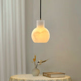 Bell Jar Alabaster Cluster Chandelier