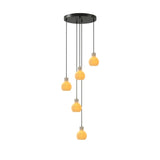 Bell Jar Alabaster Cluster Chandelier