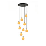 Bell Jar Alabaster Cluster Chandelier