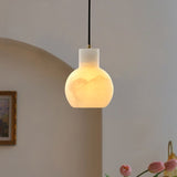 Bell Jar Alabaster Cluster Chandelier