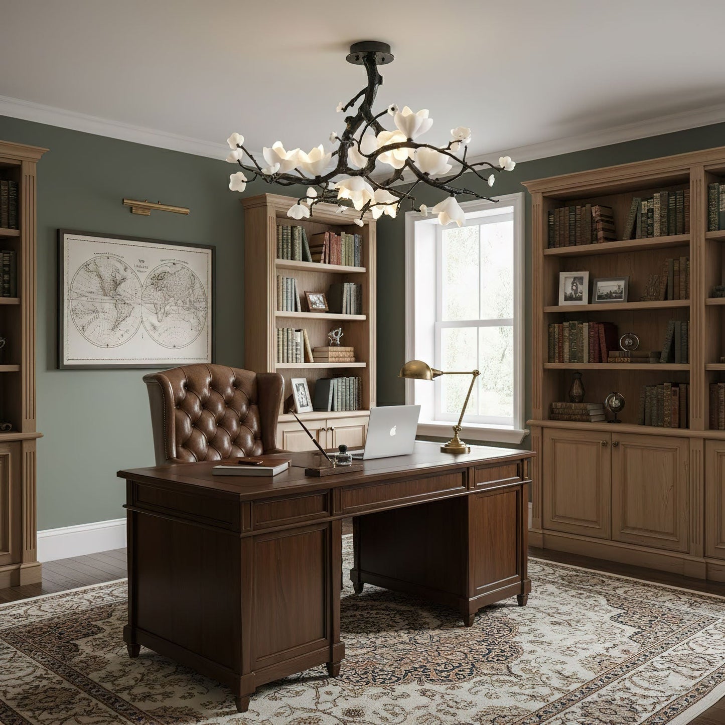 Black Branch Copper Tree Chandelier