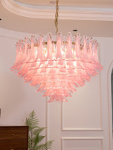 Blush Pink Glass Chandelier