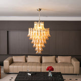 Amber Cloud Glass Petals Chandelier 31.5″