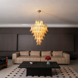 Amber Cloud Glass Petals Chandelier 31.5″