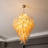 Amber Cloud Glass Petals Chandelier 31.5″