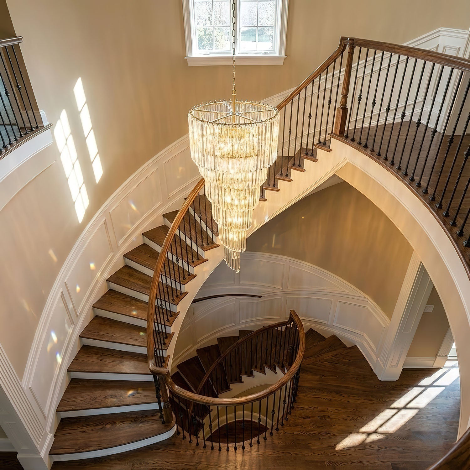 Transparent Twisting Raindrop Chandelier - CasaraHouse