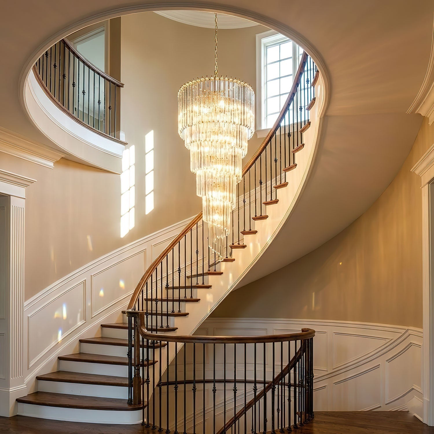 Transparent Twisting Raindrop Chandelier - CasaraHouse