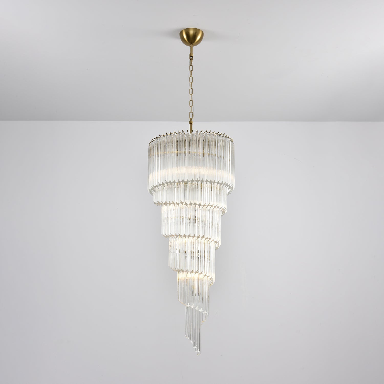 Transparent Twisting Raindrop Chandelier - CasaraHouse
