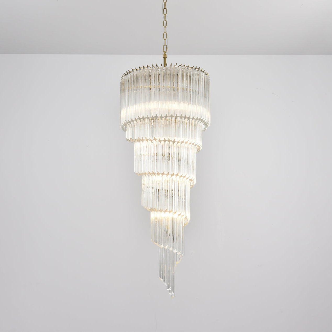 Transparent Twisting Raindrop Chandelier - CasaraHouse