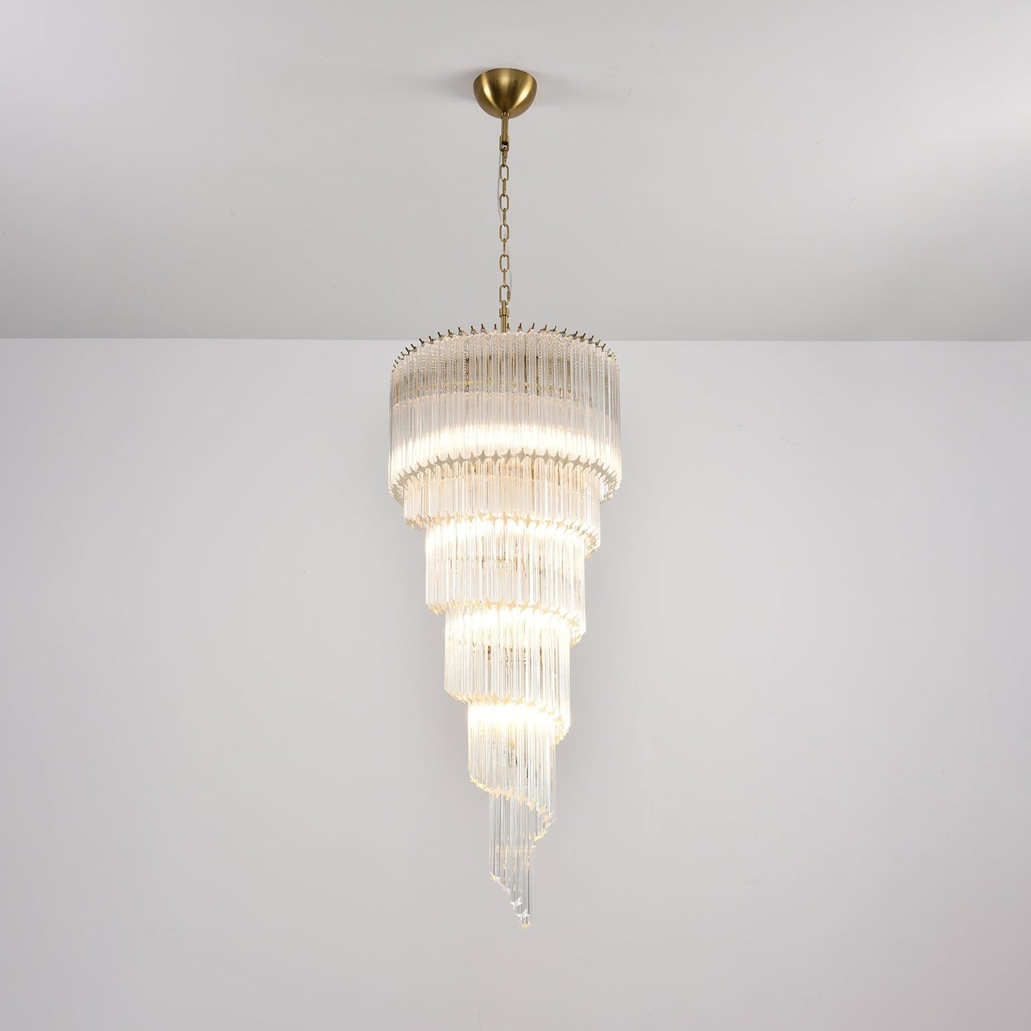Transparent Twisting Raindrop Chandelier - CasaraHouse