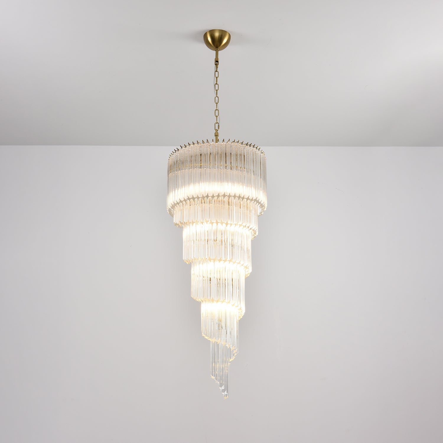Transparent Twisting Raindrop Chandelier - CasaraHouse