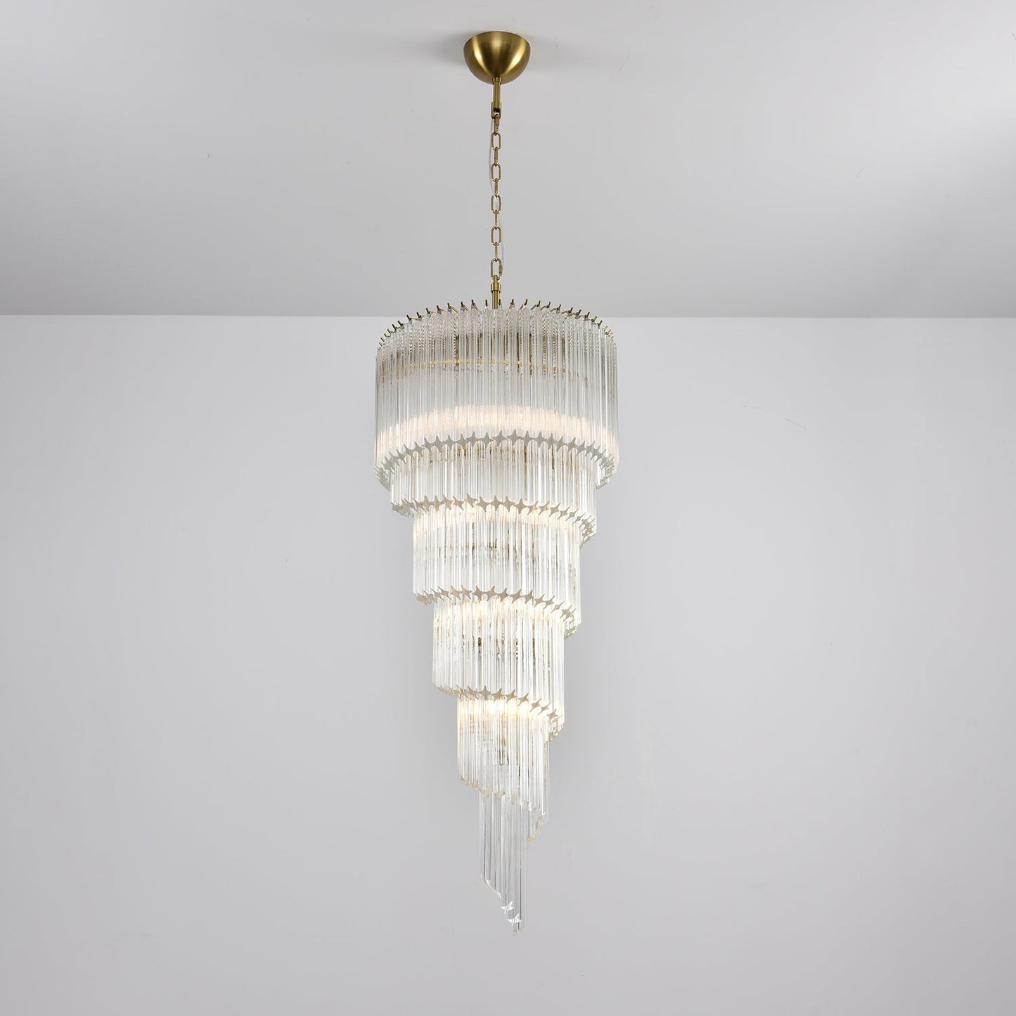 Transparent Twisting Raindrop Chandelier - CasaraHouse