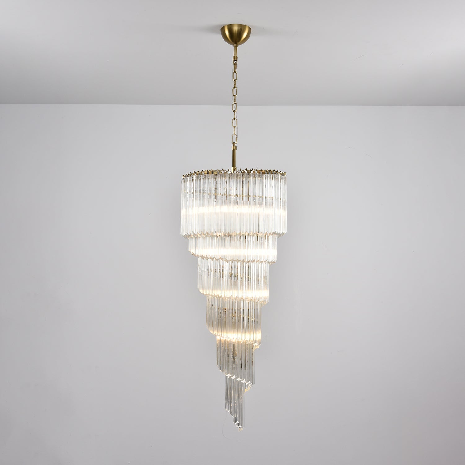Transparent Twisting Raindrop Chandelier - CasaraHouse