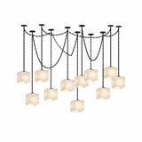 Cascade Chain Cube Alabaster Chandelier