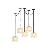 Cascade Chain Cube Alabaster Chandelier