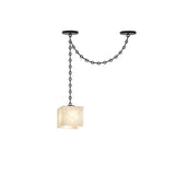 Cascade Chain Cube Alabaster Chandelier