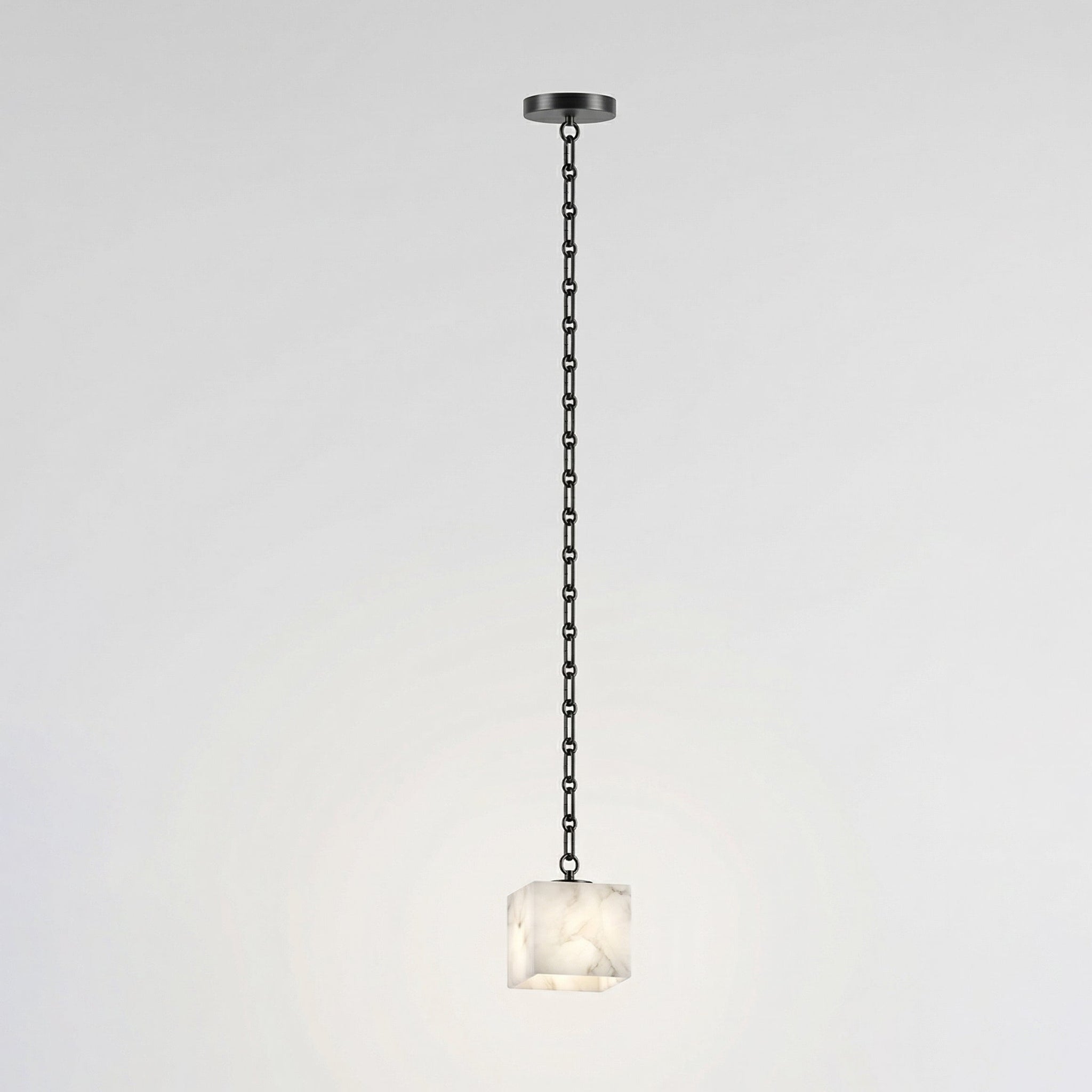 Cascade Chain Cube Alabaster Chandelier