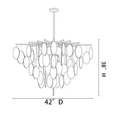 Geologic Round Fringe Chandelier 42"