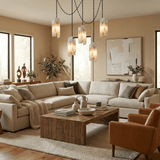 Cascading Chain Cluster Alabaster Chandelier