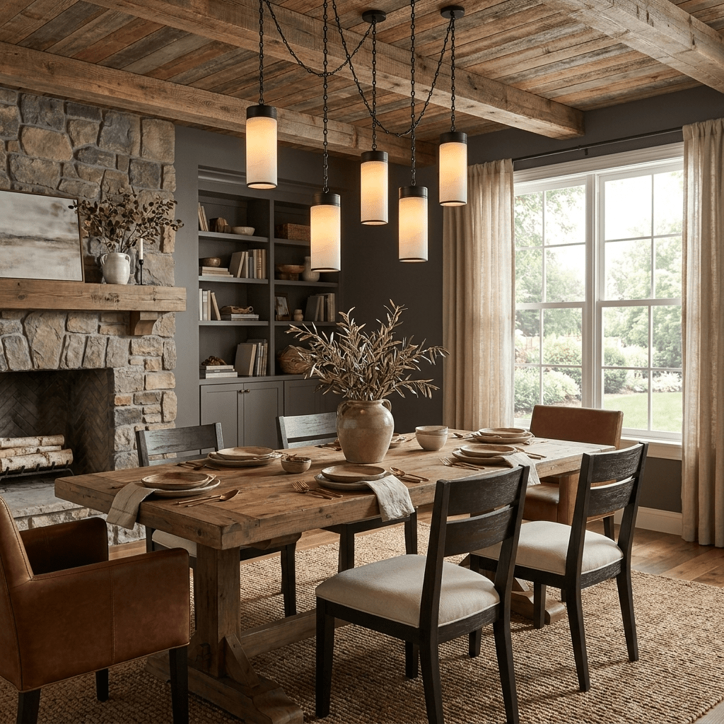 Cascading Chain Cylinder Alabaster Chandelier