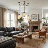 Cascading Chain Cylinder Alabaster Chandelier