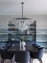 Geologic Round Fringe Chandelier 42"