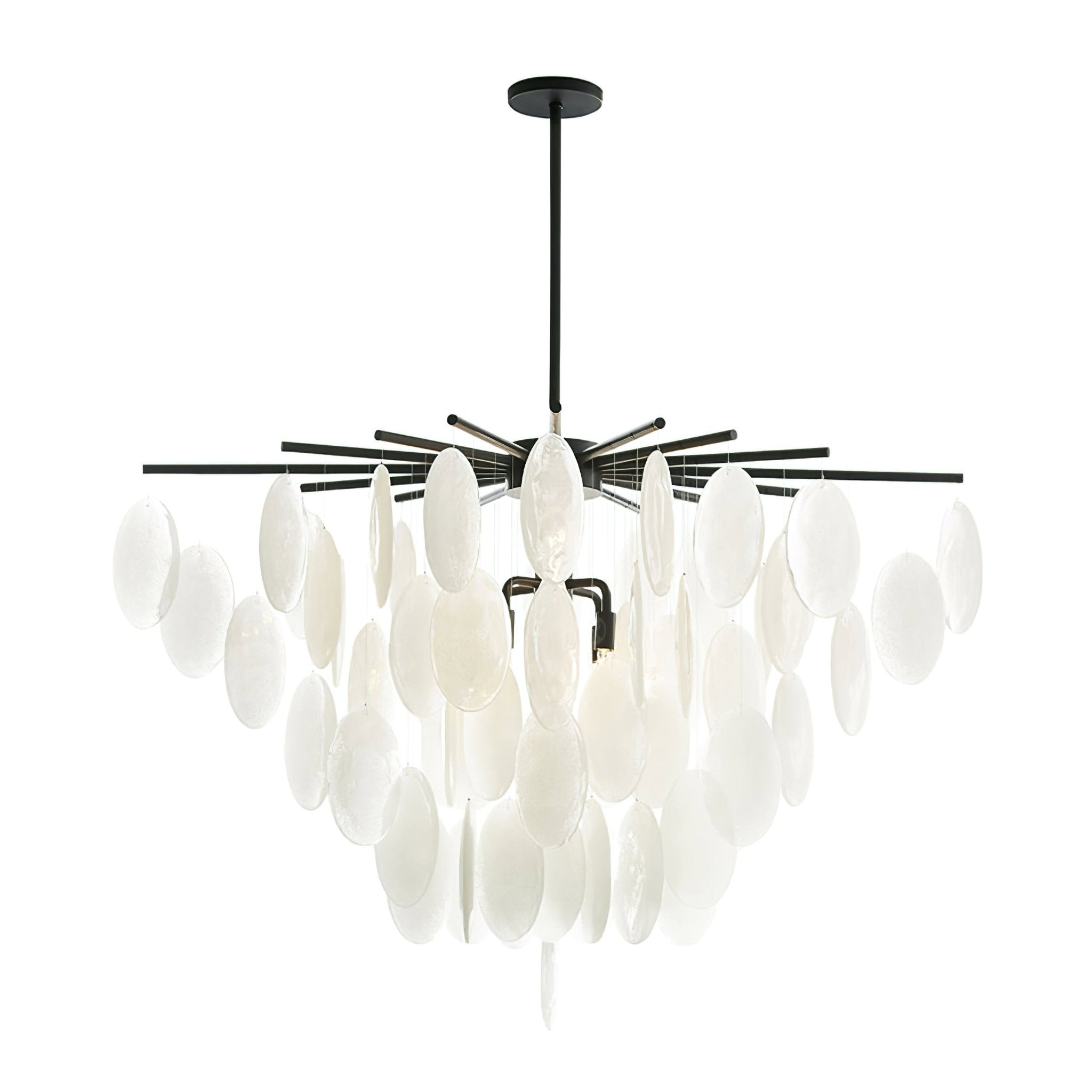 Geologic Round Fringe Chandelier 42"
