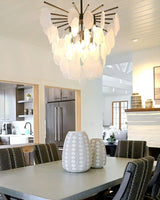 Geologic Round Fringe Chandelier 42"