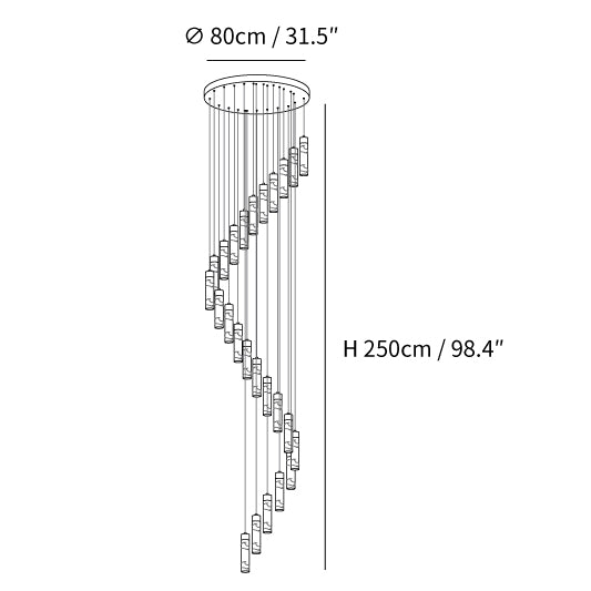 Celestial Alabaster Cascade Chandelier