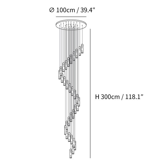 Celestial Alabaster Cascade Chandelier