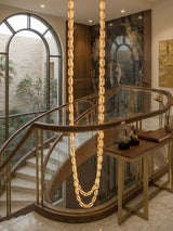 Chain Link  Alabaster Chandelier