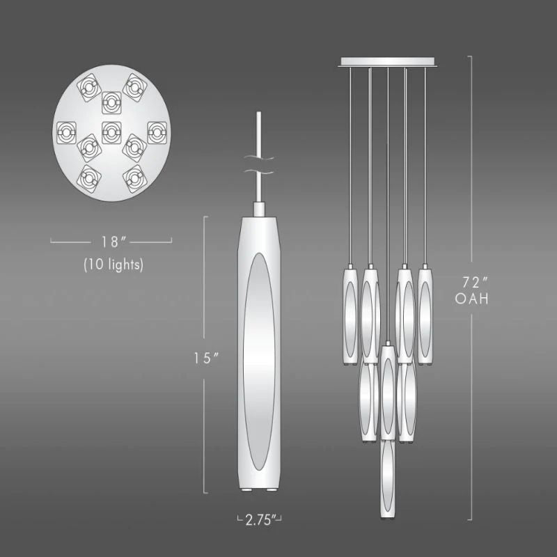 Chapt Crystal 10-Light Round Chandelier