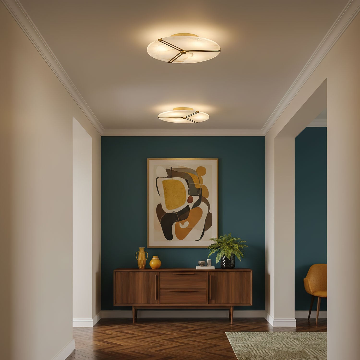 Clocks Alabaster Flush Mount