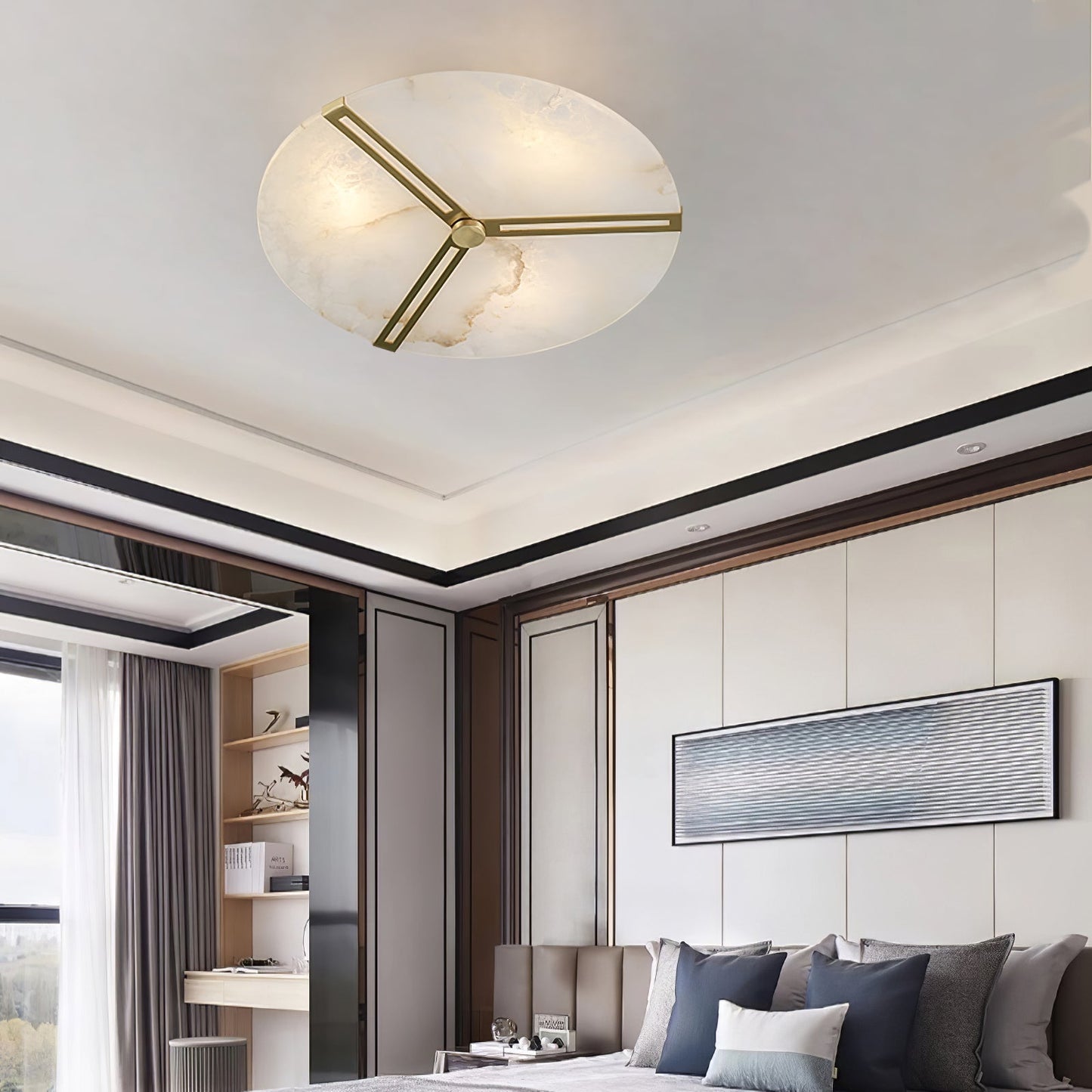 Clocks Alabaster Flush Mount