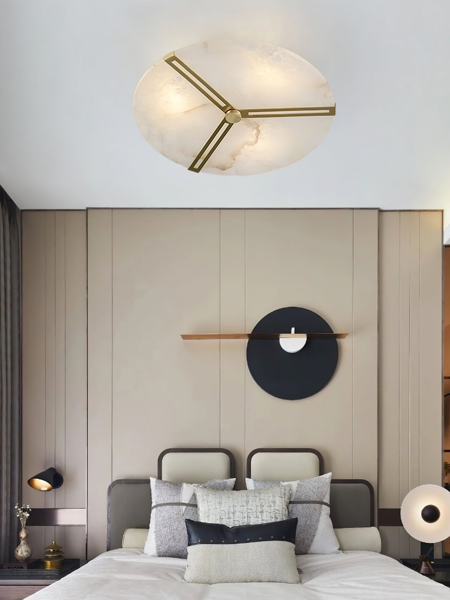 Clocks Alabaster Flush Mount