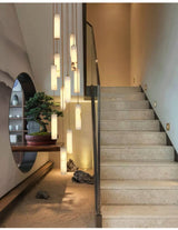 Column Alabaster Staircase Chandelier