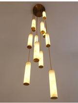 Column Alabaster Staircase Chandelier