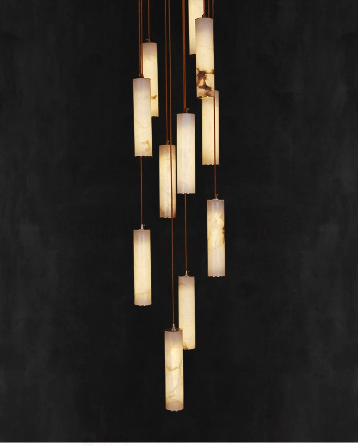 Column Alabaster Staircase Chandelier