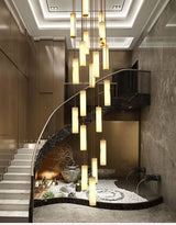 Column Alabaster Staircase Chandelier