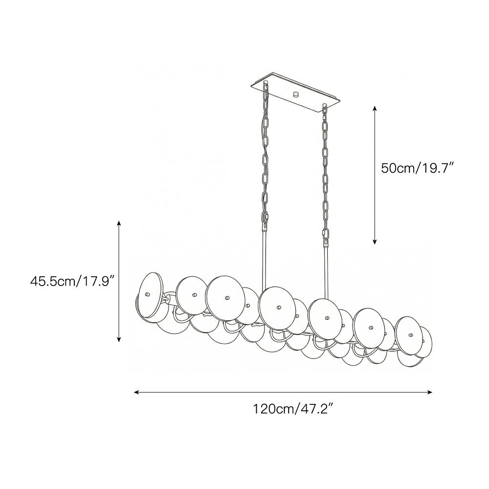 Selene Linear Alabaster Chandelier
