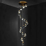 Alane 24 Lights Staircase Crystal Chandelier, Modern Long Chandelier Lighting