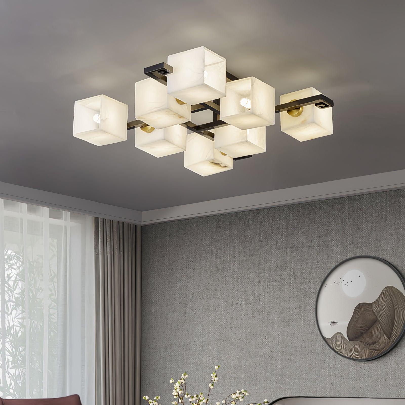 Cubist Alabaster Cluster Flush Mount