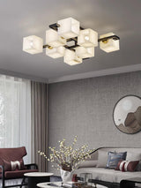Cubist Alabaster Cluster Flush Mount