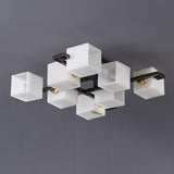 Cubist Alabaster Cluster Flush Mount