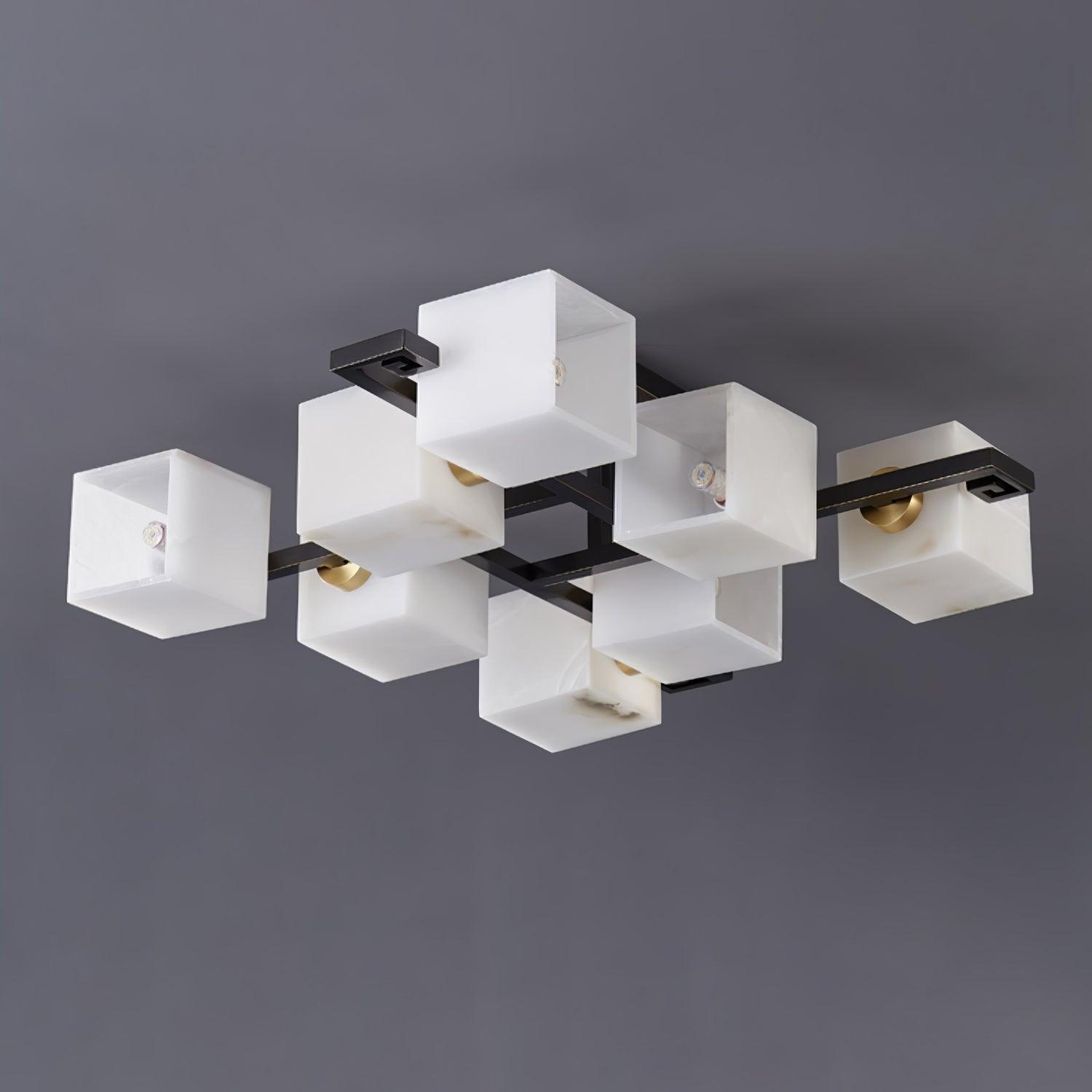 Cubist Alabaster Cluster Flush Mount