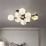 Cubist Alabaster Cluster Flush Mount