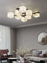 Cubist Alabaster Cluster Flush Mount